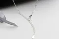 S925 sterling silver chain necklace with adjustable extender and spring ring clasp - Silver