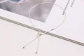 Adjustable S925 sterling silver box chain bracelet with sliding metal bead clasp - Silver