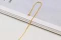 DIY S925 sterling silver U-shaped gold ear wire with chain and needle for jewelry making - Silver Plated Gold