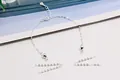 S925 sterling silver DIY cross chain with spring clasp and extension for bracelet charms - Silver