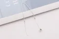 Μινιμαλιστικά σκουλαρίκια S925 με αλυσίδα box και ασημένια χάντρα για κομψή εμφάνιση - Ασήμι