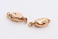 Fermoir haricot en argent sterling S925 or rose pour colliers et bracelets - Moyen / Or rose