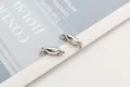 Zwei silberne S925 Sterlingsilber Oliven-Verschlüsse für DIY Halsketten und Armbänder - Klein / Weißgold