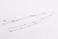 S925 sterling silver box chain with adjustable silicone slider clasp for DIY jewelry - Silver