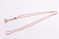Collier chaîne box réglable en argent sterling S925 doré rose avec fermoir coulissant - Collier DIY (SL-030) / Or rose