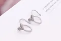 Boucles d'oreilles papillon en argent S925 avec textures gravées élégantes - Argent Plaqué Platine