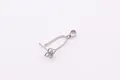 Elegant S925 sterling silver four-leaf clover pendant clasp with sparkling zircon stone - Hollow Clover Zirconia Style (Style 1) / White Gold