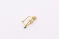 Retro gold S925 sterling silver four-leaf clover pendant clasp with turquoise bead inlay - Vintage Scroll Turquoise Style (Style 2) / Gold
