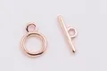 Cierre de palanca de flor en oro rosa para pulseras y collares de plata S925 DIY - Estilo 1-Plata Bañada en Oro Rosa
