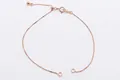 Verstelbare S925 sterling zilveren boxketting in roségoud met veersluiting voor DIY - Zilver Roségoud Vergulde Verstelbare Armband Ketting
