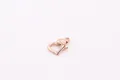 Chiusura a moschettone a cuore in argento oro rosa lucido per gioielli fai da te - Oro rosa