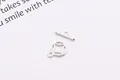 Chiusura a ginocchiera OT in argento S925 stile moneta antica per gioielli fai da te - Piccolo (10.7x8.3mm) / Argento