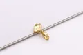 Golden S925 silver gourd auspicious cloud pendant clasp connector for DIY jewelry - Cloud Style Gold Plated