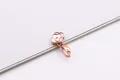 Rose gold auspicious cloud S925 silver gourd pendant clasp for jade jewelry DIY - Cloud Style Rose Gold Plated