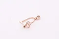 Rose gold S925 sterling silver DIY pendant clasp with hollow heart and zircon stone - Hollow Heart Style 1 (Rose Gold)