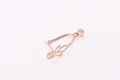 S925 sterling silver hollow flower pendant clasp in rose gold finish for DIY jewelry - Floral Coin Style 2 (Rose Gold)