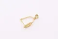 Polished gold S925 sterling silver Xi character hollow pendant clasp for DIY jewelry - Hollow Blessing Style 3 (Gold)