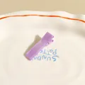 Molletta a becco d'anatra viola in nastro grosgrain su piatto in ceramica per DIY - 3.5cm / Viola
