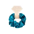 Dunkelgrüner Satin-Haargummi auf Karte für Hochzeit und Junggesellinnenabschied Party - Satin Pfauenblau