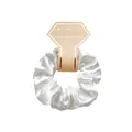 Weiße Satin-Haargummis mit Diamant-Karte für Hochzeiten und Junggesellenabschiede - Satin Weiß