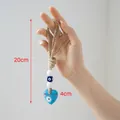 Decorazione da parete cuore blu malocchio con corda intrecciata e perline 20cm x 4cm - Cuore Blu