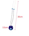 Ciondolo fatto a mano in corda di cotone 30cm con malocchio turco in vetro da 3,5cm - Corda di Cotone Malocchio