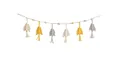 Handmade Macrame Christmas Garland with Wooden Beads and Colorful Tassels for Wall - 6-Piece Set