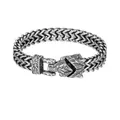 Bracciale vichingo da uomo in acciaio inossidabile con chiusura a testa di lupo e catena - 19cm / Stile Sciacallo