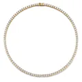 Collana tennis classica in oro con zirconi bianchi tondi incastonati a quattro griffe - 5 mm / Oro / 60 cm