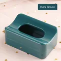 Minimalist nail powder storage and recycling box in elegant dark green finish - Green