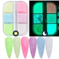 Leuchtendes Nagelglitzer-Set mit 6 Neonfarben und Glow-Effekt bei Tag und Nacht - Frischer Zuckerpuder in Bonbonfarben (1909-22)