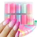Set de 10 láminas de transferencia para uñas degradadas efecto cielo estrellado - Papel de Cielo Estrellado en Caja F2171