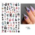 Nail art sticker F790 with David statue, Cupid, and autumn motifs for trendy DIY manicure - Art Sculpture Trend Style (F790)