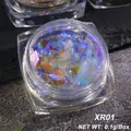 Νιφάδες γκλίτερ νυχιών aurora opal σε τετράγωνο κουτί καθαρό βάρος 0,1g XR01 - Ιριδίζον Στυλ Indigo (XR01)