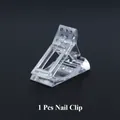 Enkele transparante acrylnagelclip met metalen veer voor gelverlenging - Transparante Fixatieclip (972)