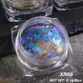 Ιριδίζοντα γκλίτερ νυχιών οπάλιο XR06 aurora εφέ σε διαφανές κουτί των 0,1 γραμμαρίων - Ιριδίζον Στυλ Μπλε Κυανό (XR06)