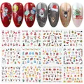 Detailed Christmas nail sticker set with Santa, reindeer and tree patterns for manicure - Christmas Stocking and Gift Style (BN1009-1020)