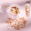 Funkelnde champagnergoldene Nagelglitzer-Flocken in #02 für professionelle Nailart - Champagner-Gold (#02)