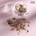 Sparkling nail mica flakes in bronze gold finish for marble effect manicure decor #05 - Bronze Golden Brown (#05)