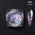 Irregular Aurora laser nail sequins in shade #09 for holographic manicure art - Purple Green Gold Iridescent (OB09)