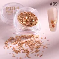 Nail glitter sequins in bronze amber finish #09 with irregular marble flake effect - Amber Bronze (#09)