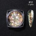Iridescent Aurora nail glitter flakes in shade #12 for professional nail art designs - Multicolor Polarized Flakes (OB12)
