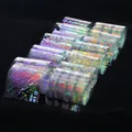 Rollos de láminas holográficas para uñas con diseños láser de corazones y letras para DIY - Estilo de Textura de Marca de Lujo (XKC71-1)