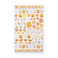 Floral nail art stickers with orange daisy and tulip designs for spring manicure DIY - Spring Orange Yellow Floral Style(F846)