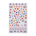 Floral nail art sticker F848 featuring colorful butterflies and flowers on white background - Vibrant Butterfly Floral Style(F848)