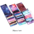 Lot de 30 autocollants de transfert vintage ciel étoilé et marbre pour nail art DIY - Style Nébuleuse Ciel Étoilé (DXK-S127)