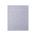 Adesivi unghie 3D cuore argento SO-163 decalcomanie minimaliste per manicure - So-163 (argento)