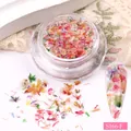 Détails de fleurs séchées colorées en pot pour décoration d'ongles au style floral frais - Fleurs Séchées en Bouteille (S166-F)