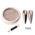 Nagel-Spiegelpuder-Set in Champagnergold mit Applikator und metallischem Chrom-Effekt - Champagner Gold (TH-01)