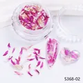Jar of dried purple flower petals for nail art design and DIY resin craft S368-02 - Bottled Petal Dried Flowers (S368-02)